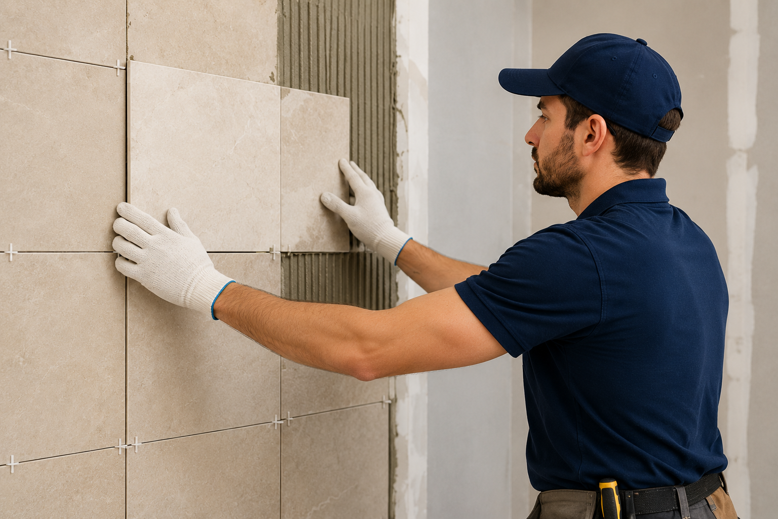 Tiles and gypsum works technician